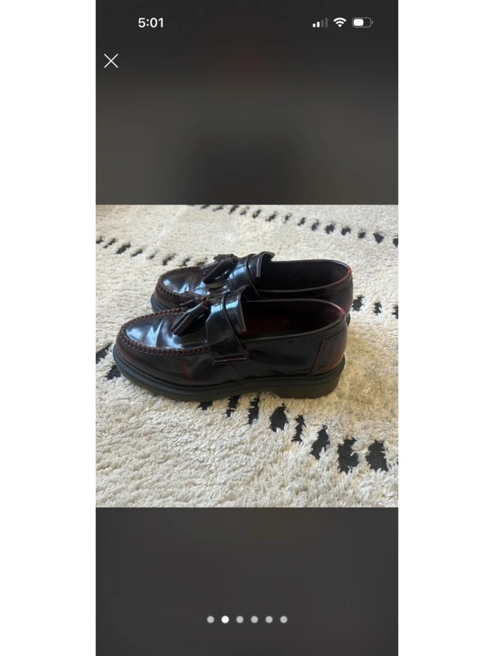 Dr. Martens Tassel Loafers in Burgundy Leather